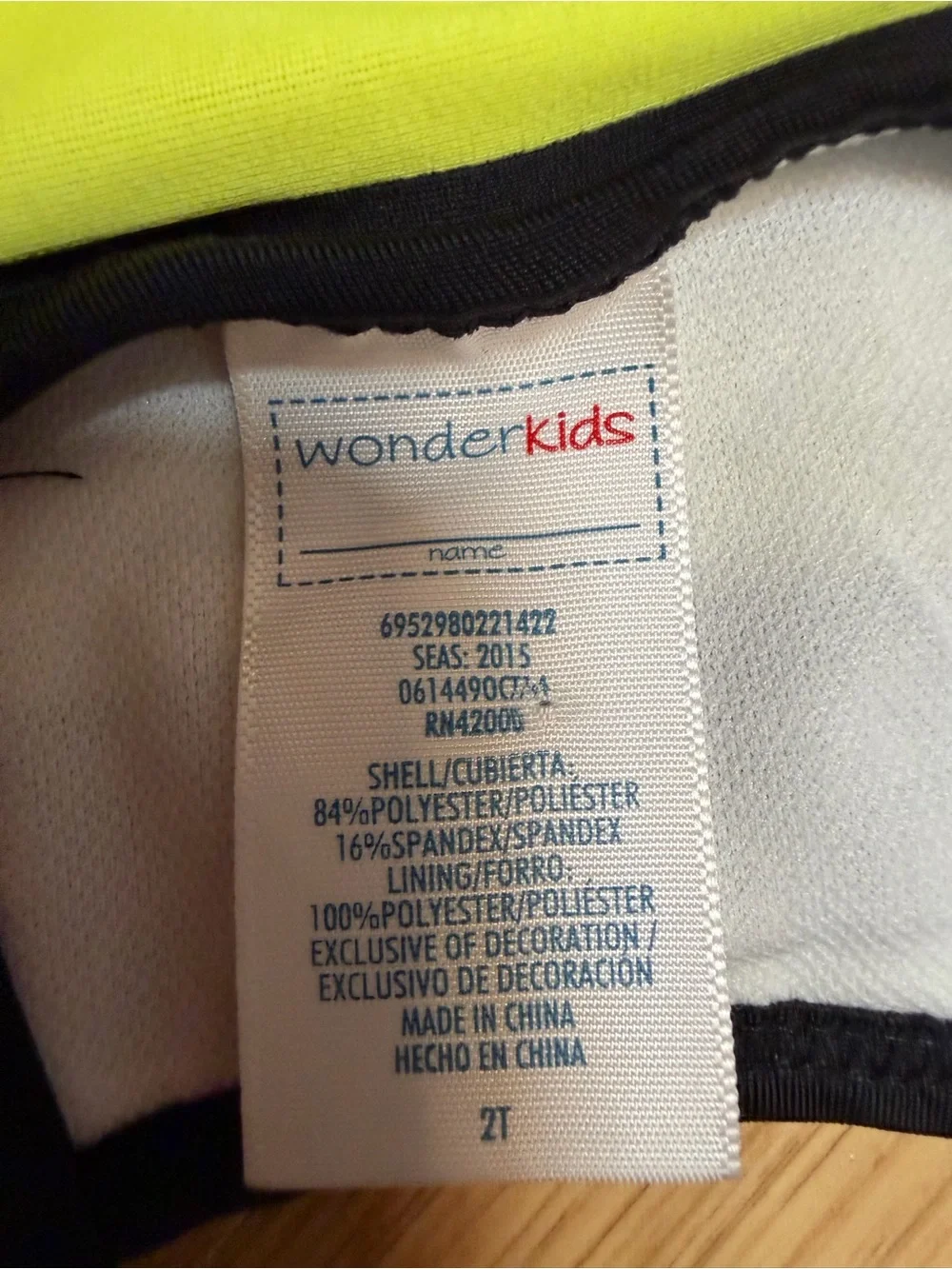 WonderKids Girls 2T Yellow Black Bee Stripe Bikini UPF 50 NWT Toddler Swim Set
